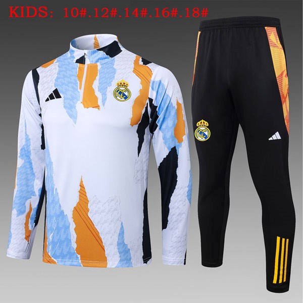 Ninos Sudadera De Training Real Madrid 2025-26 Azul Blanco
